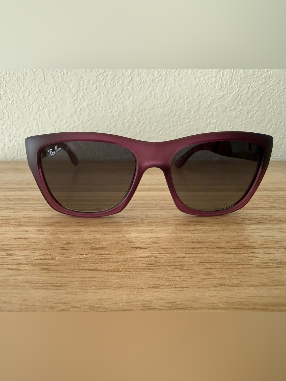 Ray-Ban Womens Matte Burgundy/Maroon Sunglasses